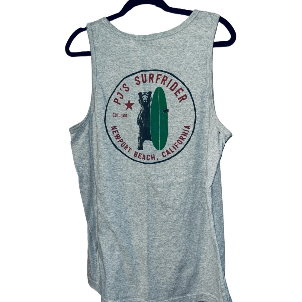PJ’s Surfrider Newport Beach, CA Tank | Light Gray | Size: Large